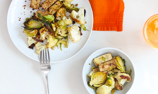 The Food Therapist: Super Easy One Pan Veggies + Tofu Recipe